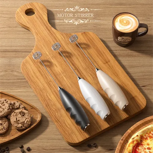 Electric Milk Frother Handheld Mini Whisk for Coffee & Hot Chocolate One-Touch Operation Cordless Rechargeable Easy Clean for Lattes Cappuccino Protein Shakes