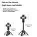 JC-25 Mini Selfie Stick Portable Universal Floor-standing Quadruped Mobile Phone Photography Stand 360 Rotation Artifact with Detachable bluetooth Remote Control