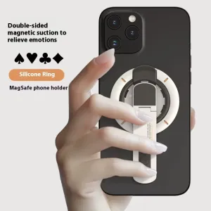 3-in-1 Magnetic Phone Ring Holder Double-Sided Magnetic Phone Stand 360 Rotary for iPhone 17 17 Pro 16 15Pro Max 14 13