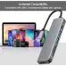 Bakeey 6-in-1 USB-C Hub Adapter HDMI 4K@30Hz USB3.0 USB-C  Docking Station 100W PD Charging SD Reader Witch Splitter for Apple Huawei Laptops Macbook