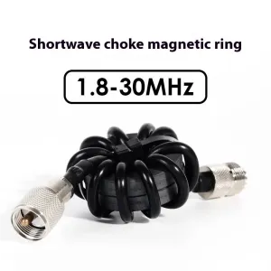 ZP614 HF Current Balun 1:1 Design 1.8MHz-30MHz EMI Suppression High Power 150W PEP Large Magnetic Core Ferrite Ham Radio Shortwave Communication Accessories