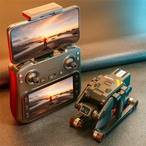 PJC RG700 PRO GPS 5G WiFi FPV with 5.9inch LCD Screen Controller 180 Electrically Adjustable HD Dual Camera 360 Obstacle Avoidance Brushless Foldable RC Drone Quadcopter RTF