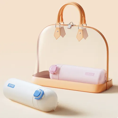 IPRee Vacuum Thermal Kettle Portable Stainless Steel Vacuum Flask with Straw Cute Thermos Bottle Elegant Fashion Coffee Mug School