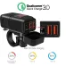 Motorcycle Charger SAE to USB Adapter Dual USB Fast Charger 12V Voltmeter with On/Off Power Switch for Phone GPS Tablet