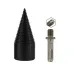 2PC Wood Splitter Firewood Drill-Bit Kindling Log Splitter Heavy Duty Electric Splitting Drills 42mm Screw Cracker Removable Cone Driver Hex Shank Square Round Handle