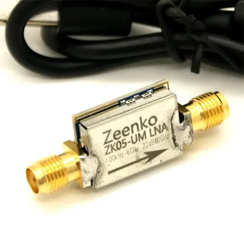 Zeenko UM Series Low Noise Amplifier 20dB Gain USB Type-C 100kHz-4GHz/6GHz/10GHz High PSRR LDO RF Preamplifier