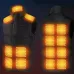 15 Heat Zones Winter Heated Vest USB Rechargeable 3-gear Heating Vest Adjustable Sizes Lightweight Warm Vest Heated Outdoor Wear