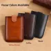 Ekphero Men's Card Holder Genuine Leather Portable Credit Card Case Storage Magnetic Suction Card Holder Simple Thin Bank Card Anti-magnetic Bus Card Slot Mini Bag