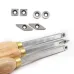 Wood Lathe Chisel Set 3 PCS Woodworking Turning Tools Includes Square Round Diamond Carbide Blades for Wood Turning Use