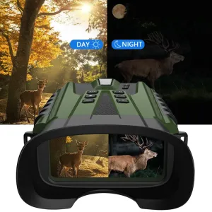 Night Vision Binoculars for Adults with Full Color Night Vision Backlit Buttons 4X Optical Zoom 8X Digital Zoom 250-300m Viewing Distance
