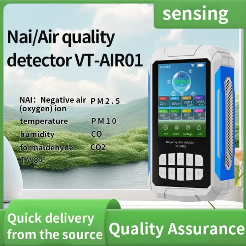 VT-AIR01 Air Quality Test 2000mAh Battery 2.8 Inch Screen CO2 PM2.5 NAI HCHO TVOC Monitoring Real-Time Display