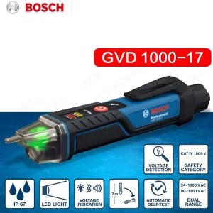 GVD 1000-17 Non-contact Voltage Detector Tester Pen CAT IV 1000V Dual Voltage Range IP67 Waterproof