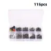 Anmuka 115pcs Fishing Connector Swivel Box Pack Pins Center Pass Swivels Sea Bean Bass Trout Fishing Accessories