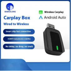 Wireless CarPlay Adapter for iPhone Convert Wired to Wireless Apple CarPlay Adapter Mini Size Auto-Reconnect Stable Control & No Delay