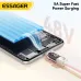 ESSAGER ES-X76 5A 100W Type-C to Type-C Digital Display Cable PD3.1 QC SCPFSP Fast Charging Data Transmission Copper Core Line 1M/2M Long for iPhone 17 17Pro Max 16 15 for Huawei Mate XTs for Xiaomi 17profor LenovoThinkPad