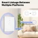 MOES WS-EU Tuya Matter WiFi Smart Light Switch Glass Touch Control Fireproof Neutral Wire Required Timing Function Voice Control with Alexa Google Assistant Apple HomeKit