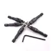 5PCS Countersink Drill Bit Set +1PC Wrench Wood Tools Carpentry Woodworking Drill Bit Pilot Holes Hex Shank Screw Size #5 #6 #8 #10 #12