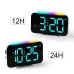 RGB Clock Simple Colored Light Electronic Clock Atmosphere Light Electronic Clock Multi-Function Alarm Clock Dual Display of Time and Week