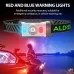 Motion Sensor Smart LEHeadlamp Rechargeable Flashlight Red and Blue Warning Headlight Portable Clip-on Cap Light with 8 Lighting Modes for Outdoor Camping Hiking Fishing Running