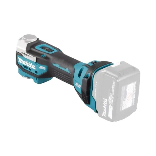 DTM52Z Cordless Brushless Multifunction Tool 18V LXT Anti-Vibration Variable Speed Tool-Free Clamp for Cutting Grinding Wood Tiles Plaster Adjustable Angle Settings High Performance