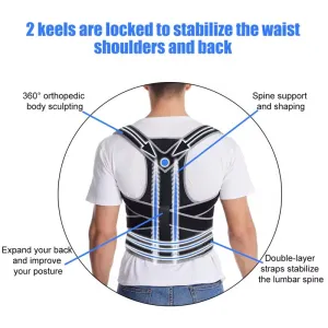 KALOAPosture Corrector Back Posture Brace Clavicle Support Stop Slouching and Hunching Adjustable Back Trainer Unisex Correction Belt