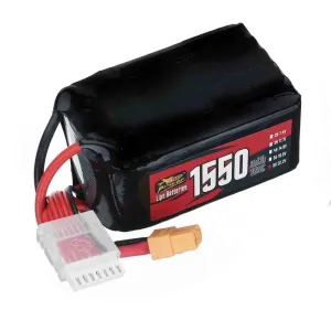 ZOP Power 22.2V 1550mAh 150C 6S LiPo Battery XT60 Plug for RC Drone