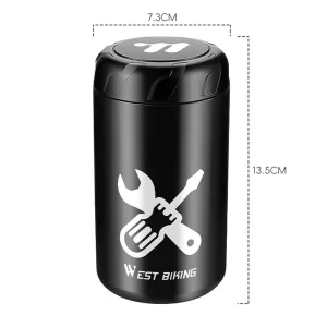 WESBIKING Bicycle Hard Shell Kettle Shaped Tool Organizer Lightweight Portable Waterproof Repair Kit Storage Box for MTB Road Bike