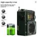 Hanrongda HRD-700 Radio Full Band MW/FM/SW/WB Radio Portable Multimedia Music Player 110 Stations Supports bluetooth TF Card Receiver Signal for Home Gatherings Outdoor Activities