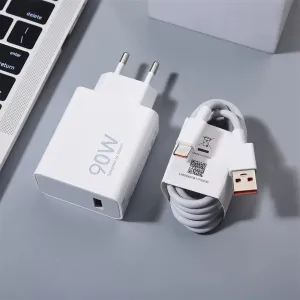 90W 1-Port USB Charger USB-C Fast Charging Wall Charger Adapter EU Plug for iPhone 16 16 Pro 15 14 13 Pro Max for Huawei Pura X for Xiaomi 15pro for Samsung Galasy S25 Ultra