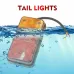 2Pcs 12V 24V 10 LED Tail Light Truck Trailer Truck Tail Light Side Light Turn Signal Indicator Stop Lamp Rear Brake Light IP65 Waterproof