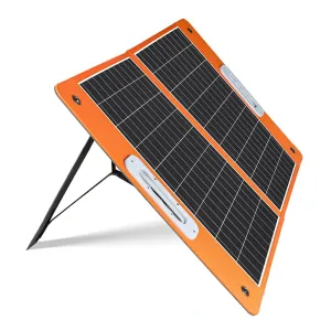 USA Direct FlashFish 18V 60W Foldable Solar Panel Portable Solar Charger with DOutput USB-QC3.0 for Phones Tablets Camping Van RV Trip