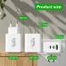 APD-60 60W 3-Port USB PD Charger Dual USB-C+USB-A PD QC3.0 Fast Charging Wall Charger Adapter EU Plug US Plug for iPhone 12 13 14 14Pro 14 Pro Max for Huawei Mate50 for Samsung Galaxy S23 for Redmi K60