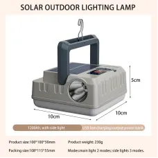 Solar Camping Lantern Flashlights USB Rechargeable Hanging Power Bank Waterproof Lights for Camping Hurricanes Emergency Power Outages Indoor Outdoor