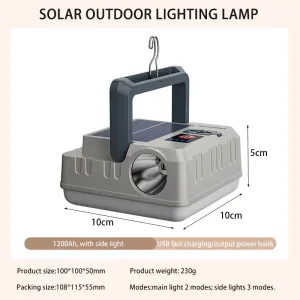 Solar Camping Lantern Flashlights USB Rechargeable Hanging Power Bank Waterproof Lights for Camping Hurricanes Emergency Power Outages Indoor Outdoor