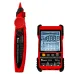 TOOLTOP Large LCD Screen Network Cable Tester + Multimeter 2 in 1 400M/500M Network Cable Length Measure AC DC Current Voltage Measurement Anti-noise Line Tracker ET616 ET618