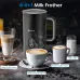 US Direct ECOWELL Milk Frother, Frother for Coffee 4 In 1, Milk Steamer Warm and Cold Foam Frother, Milk Steamer and Frother for Latte, Macchiato, Cappuccinos Silent Working 8.1oz/240 ml WMMF01 Black