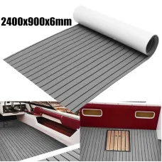 ELuto 2400x900x6mm Marine Flooring Faux Teak EVA Foam Boat Decking Sheet Gray