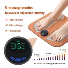 6 Mode 3D Electric Foot Massager Foot Pad 15 Speed Micro Current Pulse Calf  Foot Massager Micro Current Foot Massage Pad
