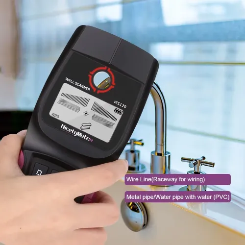 Multifunction Wall Scanner Metal Tester Stud Finder Live Wire Locator 100mm Ferrous Metal 80mm Copper 25mm Wood Compact Design Portable