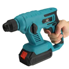 VIOLEWORKS 21V 20mm Electric Brushless Impact Hammer Electric Drill Rechargeable Woodworking Maintenance Tool W/1pc/2pcs Battery EU Plug