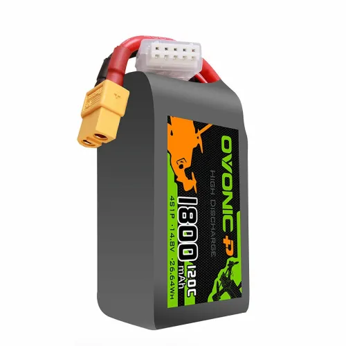 Ovonic 14.8V 1800mAh 120C 4S LiPo Battery XT60 Plug for 5 Inch Freestyle RC FPV Racing Drone