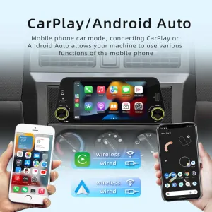 5 Inch Single Din Car Stereo MP5 Player 300PPI Ultra-Clear Touchscreen bluetooth Reverse Interconnection Wireless Apple CarPlay/Android Auto USB Type-C Fast Charge