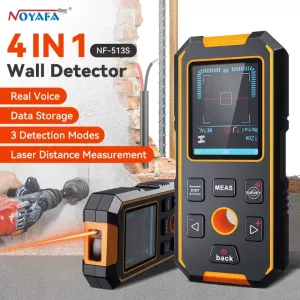 NOYAFA NF-513S Wall Metal Detector Laser Distance Meter 40m Depth Measurement Multifunctional Tool AC Wire Pipe Wood probe IP54 Compact Design