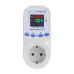 LYS-1-VAE Metering Protector Socket EU Plug with Large LED Display Current Voltage Energy Monitor Over Under Voltage Protection