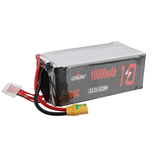 URUAV 22.2V 10000mAh 60C 6S LiPo Battery XT90 Plug for RC Drone