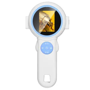 HM020J Kids Camera Microscope 2-in-1 2.0-Inch Screen 8 LED Lights 1x 2x 4x Zoom Type-C Connection Adjustable Magnification