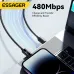 ESSAGER ES-X57 3A 29W Type-C to iP Digital Display Cable Fast Charging Data Transmission Copper Core Line 1M/2M Long for iPhone 15 14 13 Pro for Huawei Nova Flip for Xiaomi MIX Fold4 for Samsung Galaxy Z Flip6
