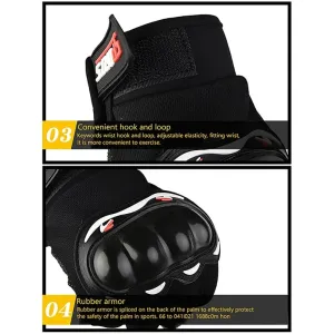 XANEMotorcycle Gloves Breathable Full Finger Racing Hard Shell Gloves Outdoor Sports Protection Riding Cross Dirt Bike Gloves