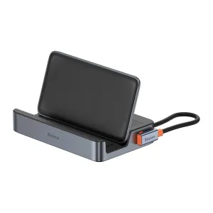 Baseus 6-in-1 Type-C Hub Steam Deck Docking Station with USB3.0*3 / PD100W Type-C / 1000M RJ45 / 4K@60Hz HD Multi-ports Splitter Adapter for Steam Deck Phone Laptop XIAOMi HUAWEI