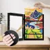 2pcs Children's Art Frames A4 Front Hole Art Frame for Kids 2 Wooden Picture Frames for 50-200 Photos
